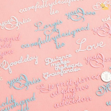 自粘布貼白色刺繡花浮雕英文字母龍驤包包時尚手賬貼紙裝飾補丁貼