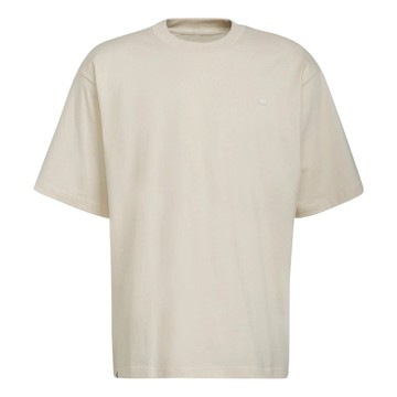 adidas originals SS22 Solid Color Embroidered Logo Sports Short Sleeve Beige