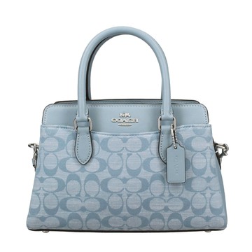 COACH - 拼接織布緹花兩用包 (淺藍)