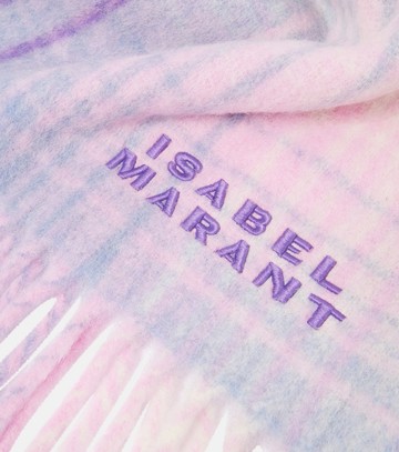 Isabel Marant Firny checked wool-blend scarf