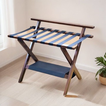 床頭置物架臥室床邊衣服臨時放置酒店房間行李架實木折疊收納架子365YJ 公司貨 快速寄出