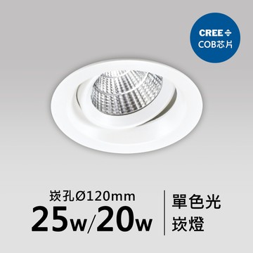 【崁入孔12公分】25W、20W崁燈｜F05-CT-60733-A、60733-B