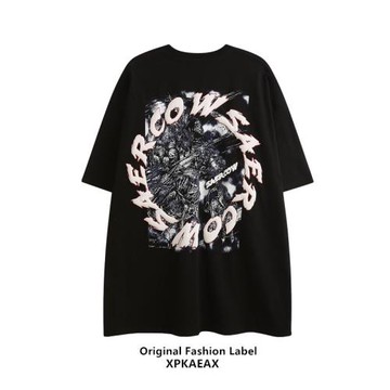 XPKAEAX原創潮牌美式高街hiphop炸街T恤男歐美ins暗黑系痞帥短袖