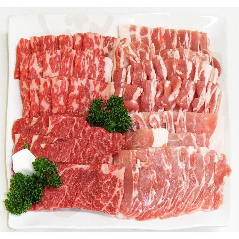 肉のひぐち 飛騨牛 ＆ 国産 豚肉 バーベキューセット 1kg 4?5人分 牛肉 牛カルビ 牛もも・かた 豚肉 豚バラ 豚ロース セット B