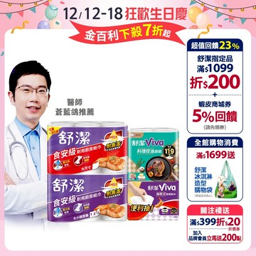 【舒潔】食安級耐用廚房紙巾 - 大小隨意撕/大尺寸/控油廚紙/抽取式廚紙