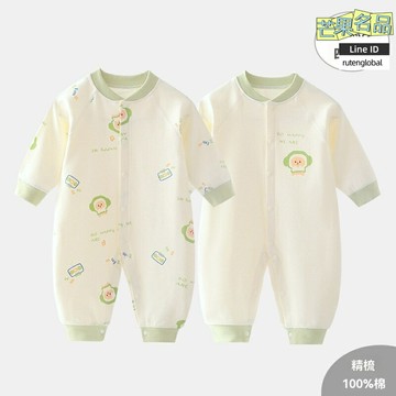 【A類純棉】嬰兒連體衣 新生兒衣服 寶寶爬服 哈衣 和尚服 春秋薄款 0-3個月 新生兒禮盒 四季通用 柔軟親膚