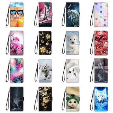 彩繪圖案適用三星a13a22a33a42a53a72 5G翻蓋手機殼s22ultra皮套