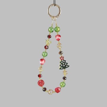 2025年鑲鉆掛飾手機鏈高級手工串珠手腕掛鏈琉璃水晶珠子手機掛繩