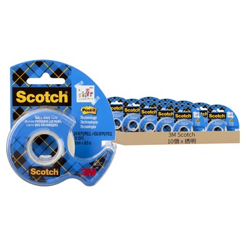 Scotch 牆面黏貼用膠帶台 19mm x 16.5m  透明  10個