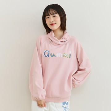 a la sha Q咪繡花半高領T恤