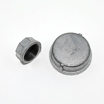 鍍鋅瑪鋼鐵管帽4分6分1寸2寸水管內絲堵頭內螺紋內絲管堵悶頭封頭