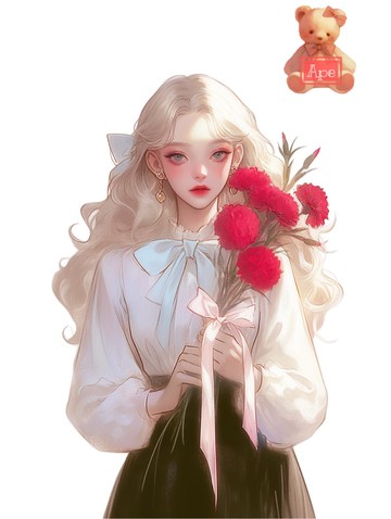 原創人物貼紙、裝飾貼紙、5張