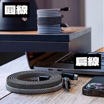 ◤Magtame◢ 磁性快收納充電傳輸線 圓線款/扁線款 充電線 USB/Typec/Lightning 1m/1.5m