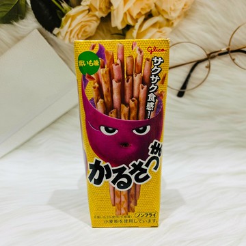 日本 Glico 固力果 紫薯風味餅乾棒 酥脆口感 36g