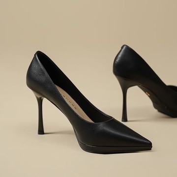 黑色防水臺高跟鞋女職業細跟小個子性感高級感氣質酒店不累腳單鞋