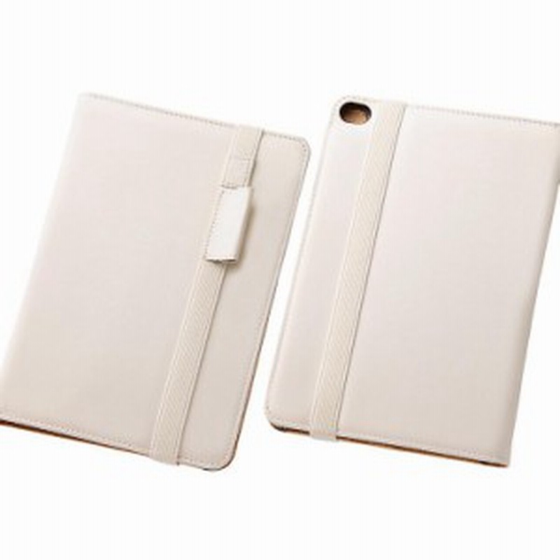 Ipad Mini4 手帳型ケース スタンド機能 ペンホルダー ゴムバンド ハンドグリップ シンプル ブックレザーケース 合皮 Rt Pm3lbc1 W 通販 Lineポイント最大1 0 Get Lineショッピング