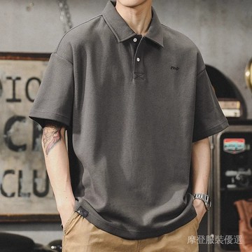 ⚡新春特惠⚡ 美式復古 POLO衫 男夏季 簡約風 重磅男裝 寬鬆大碼 男士短袖T恤保羅衫 UGCN