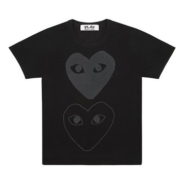 COMME des GARCONS PLAY Double Hearts T-Shirt 'Black/Black'