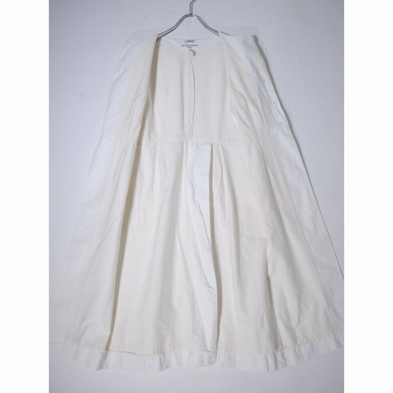 YAECA/ヤエカ コットンリネン ノーカラーワンピース 羽織りコート  