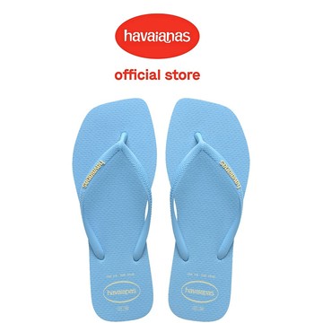 Havaianas哈瓦仕 拖鞋 金屬logo 方形 水藍 Slim Square Logo 4148959-1056W
