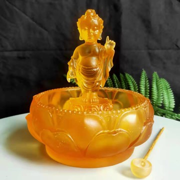精品仿琉璃浴佛節用品家居裝飾指天指地釋迦牟尼太子佛小佛像擺件