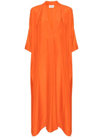P.A.R.O.S.H. - V-neck silk kaftan - women - Silk - XS - Orange