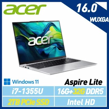 13代新機【全面升級】Acer 宏碁 Aspire Lite AL16-52P-74BU 16吋 效能筆電