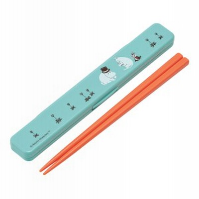 箸＆箸箱セット 箸 箸箱 音の鳴らない ムーミン カトラリー 18cm 子供 （ 食洗機対応 箸＆ケース はし 箸ケース MOOMIN キャラクター お