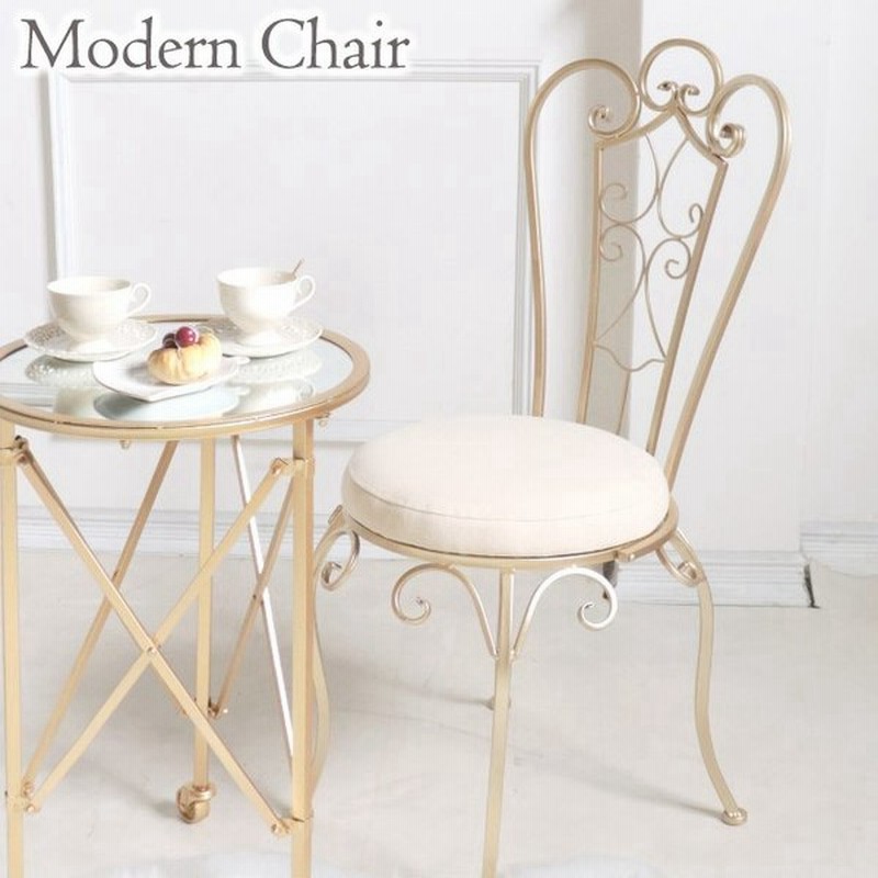 チェア 椅子 イス おしゃれ 姫系 ロココ調 アイアン ゴールド カワイイ 可愛い 折りたたみ 通販 Lineポイント最大0 5 Get Lineショッピング