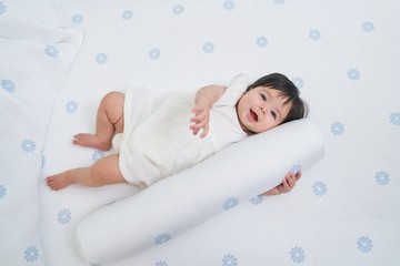 【8月底到貨】韓國 Aribebe 阿拉斯加涼感抱枕小花款-S(60x10cm)