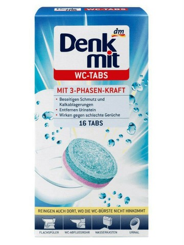 德國 Denkmit 馬桶去汙清潔錠 發泡錠（25g*16顆）一盒｜全店$299 全家取貨免運｜領券9折｜APP下單最高再賺22%點數⚡
