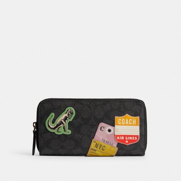 ACCORDION 經典 SIGNATURE 帆布徽章裝飾皮夾