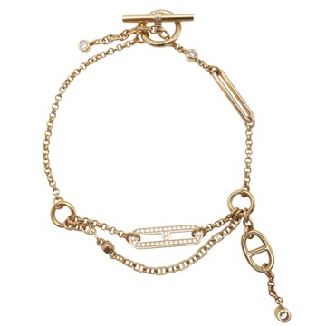 HERMES 愛馬仕 18K玫瑰金 Chaine d ancre Chaos 手鍊 【二手名牌BRAND OFF】