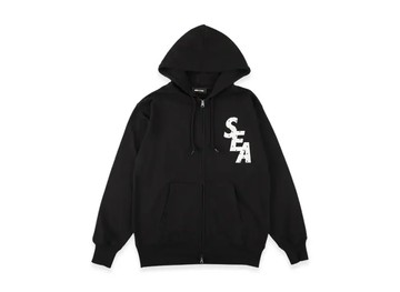 DOT SEA ZIP UP SWEATSHIRTBlack