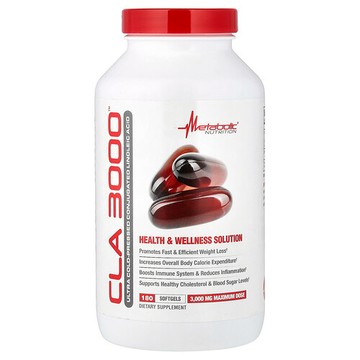 Metabolic Nutrition, CLA 3000，3000 毫克，180 粒軟膠囊（每粒軟膠囊 1000 毫克）