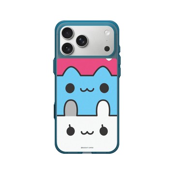 iPhone 17 Pro Max Clear (相機按鈕) 夜幕藍 - 貓貓蟲咖波 Bugcat Capoo - 咖波兔兔疊疊樂