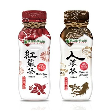 潤之泉 人蔘茶/紅棗茶 330ml/瓶(超商限十瓶)