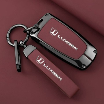 納智捷Luxgen鑰匙套 U5 鑰匙套 URX  ikey U6 M7 S5 MPV 真皮鑰匙套 高檔汽車金屬智能鎖包殻