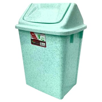 震嶸塑膠 清心附蓋方形紙林 垃圾桶 2個  19.5 x 24.5 x 36cm  綠色