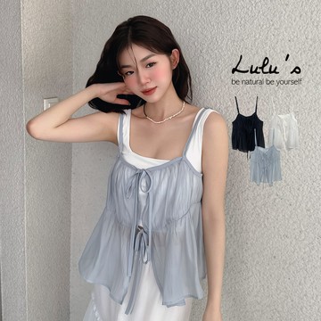 限時下殺/現貨/細肩微透膚光澤感罩衫３色【A03250029】