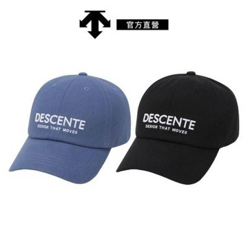 【DESCENTE】迪桑特 中性 休閒基本款Logo老帽 運動帽 棒球帽(藍色/黑色)