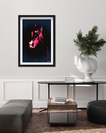 Stallion in Neon Giclee by Carson Kressley
