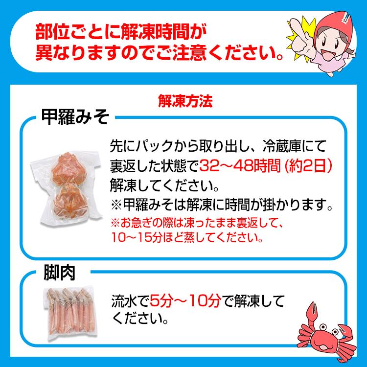 かに カニ 蟹 ズワイガニ 生ずわい脚肉むき身甲羅みそセット1kg