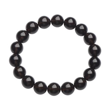 久雅水晶 天然黑茶水晶圓珠手鏈 星光茶水晶散珠手串 廠家直銷