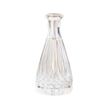 空氣選物 復古浮雕玻璃花瓶E  14.8 x 7 x 7cm  透明