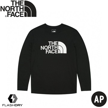 【The North Face 男 吸濕排汗長袖T恤 AP《黑》】8AMJ/排汗T/排汗衫/圓領長袖/長T/運動衫
