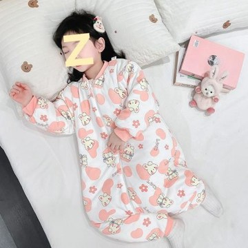 嬰兒睡袋秋冬季夾棉加厚保暖新款寶寶睡袋分腿防踢被兒童連體睡衣