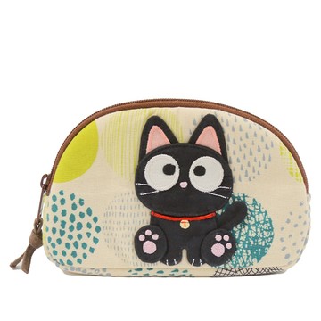 【Kiro貓】小黑貓 拉鍊 化妝包 小物收納/雜物包【223019】