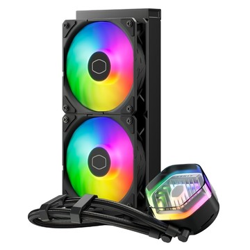COOLER MASTER 酷碼 MasterLiquid 240 Atmos CPU散熱器 內附ARGB控制器  黑色  1個