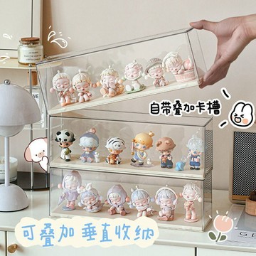 📦【盲盒手辦收納架】亞克力透明防塵展示盒 泡泡瑪特娃娃收納 台灣出貨 多層設計 美觀整潔 收藏展示